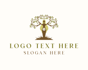 Pregnant - Mother Tree Nature logo design