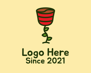 Hot Coffee - Rose Coffee Bean logo design