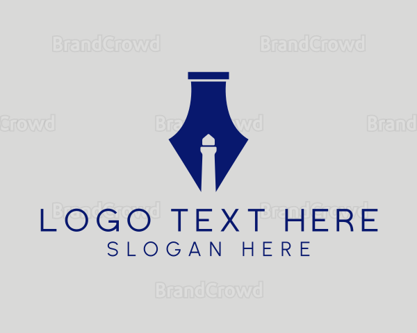 Lighthouse Fountain Ink Pen Logo