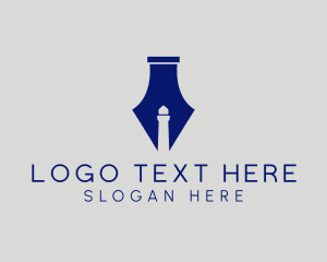Legal Service - Lighthouse Fountain Pen logo design