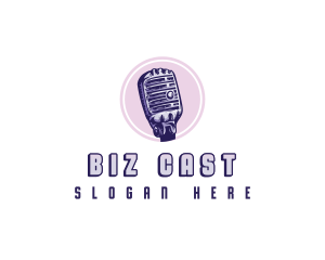 Singer - Podcast Radio Microphone logo design