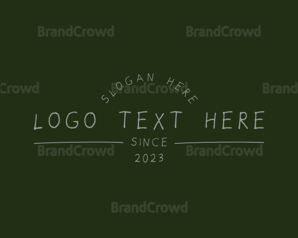 Handwritten Chalk Business Logo