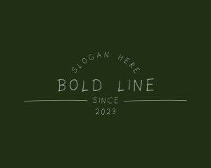 Underline - Handwritten Chalk Business Training logo design