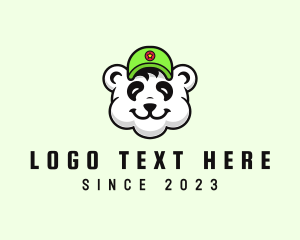 Wildlife - Panda Sports Hat logo design