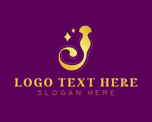 Golden Jewelry Lettermark logo design