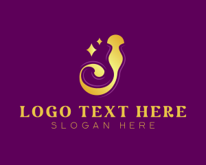 Invest - Golden Jewelry Lettermark logo design