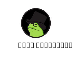 Green Eye - Top Hat Frog logo design