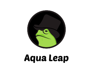 Amphibian - Top Hat Frog logo design