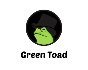 Toad - Top Hat Frog logo design
