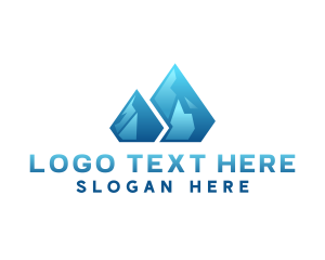 Glacier Summit Mountain logo design