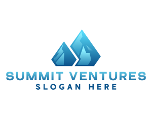 Glacier Summit Mountain logo design