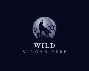 Howling Wild Wolf logo design