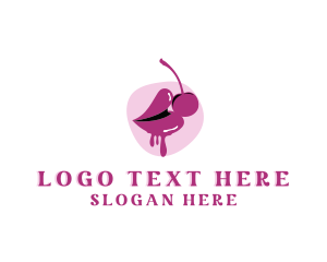 Website - Luscious Sexy Cherry Lips logo design
