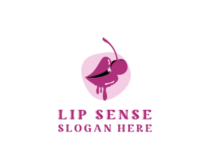 Luscious Sexy Cherry Lips logo design