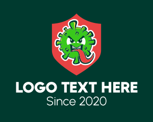 Tongue - Angry Covid Virus logo design