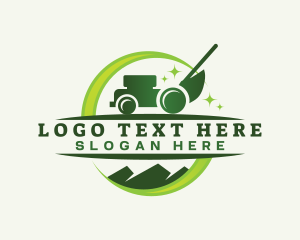 Lawn Mower Gardening Logo