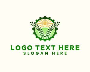 Tractor - Agriculture Field Gear logo design