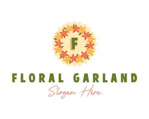 Flower Garland Lei logo design