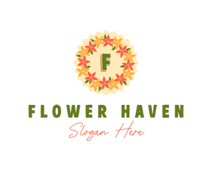 Flower Garland Lei logo design