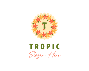 Flower Garland Lei logo design