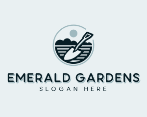 Yard Landscaping Shovel logo design