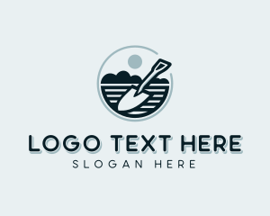 Landscaper - Yard Landscaping Shovel logo design