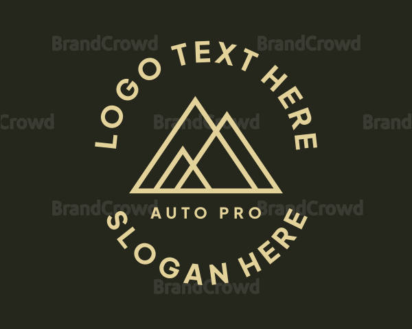 Geometric Mountain Peak Logo