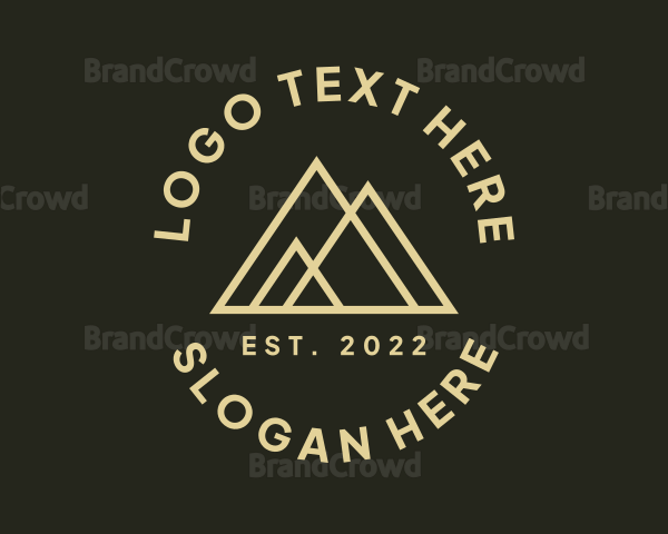 Geometric Mountain Peak Logo