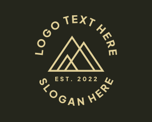 Mountain - Geometric Mountain Peak logo design