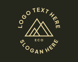 Mountain Climbing - Geometric Mountain Peak logo design