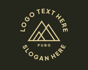Explore - Geometric Mountain Peak logo design