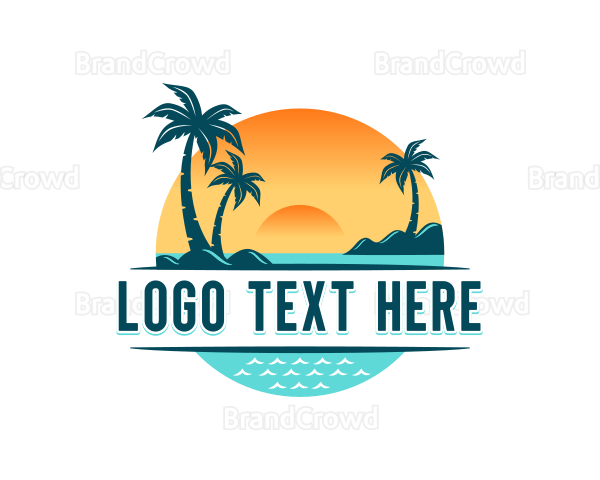 Vacation Tourism Island Logo