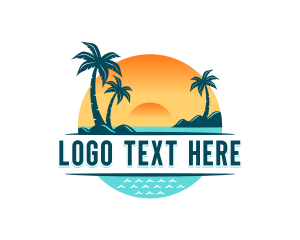 Travel - Vacation Tourism Island logo design