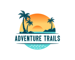 Vacation Tourism Island logo design