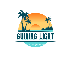 Vacation Tourism Island logo design