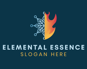 Element - Snow & Fire Elements logo design