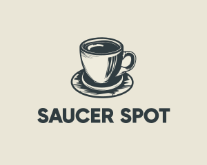 Vintage Coffee Cup Saucer logo design