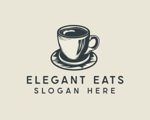 Vintage Coffee Cup Saucer logo design