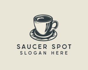 Vintage Coffee Cup Saucer logo design