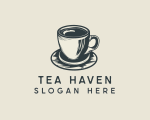 Vintage Coffee Cup Saucer logo design