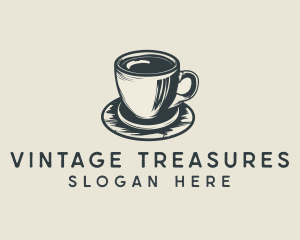 Vintage Coffee Cup Saucer logo design