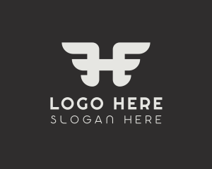 Wing Stroke Letter H Logo