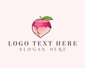 Erotic - Sexy Peach Lingerie logo design
