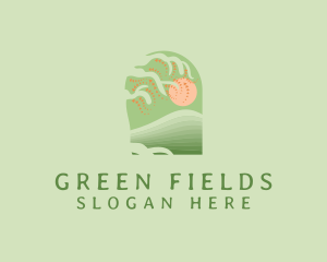Fields - Natural Fields Sunset logo design