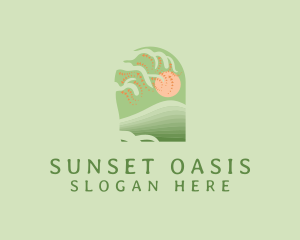 Natural Fields Sunset logo design