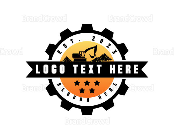 Industrial Excavator Mining Logo