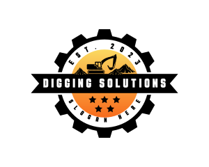 Excavator - Industrial Excavator Mining logo design