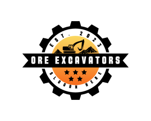 Mining - Industrial Excavator Mining logo design