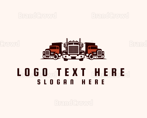 Heavy Cargo Truck Logistics Logo