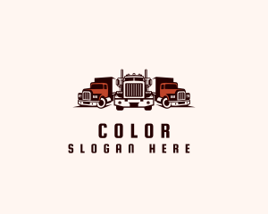 Heavy Cargo Truck Logistics Logo